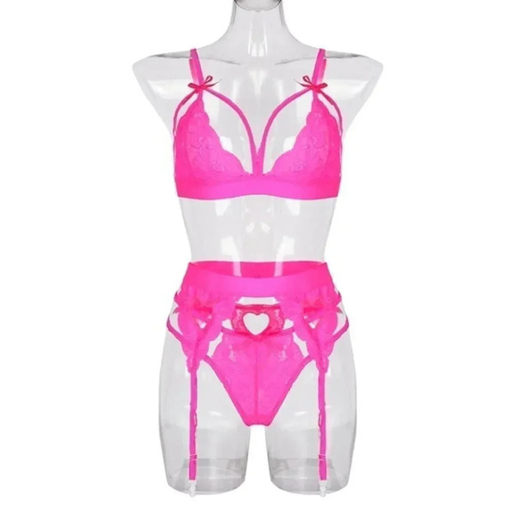 NEW! “Pretty In Pink” 3 Piece Lingerie Set - Picture 11 of 14